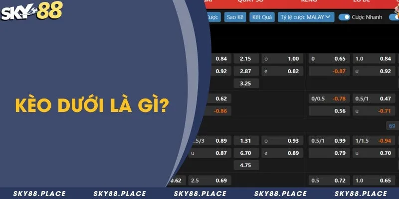 Kèo dưới là gì? Tổng hợp những tỷ lệ kèo dưới thường gặp 1 Kèo dưới là gì?